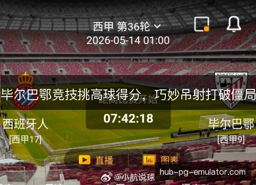 毕尔巴鄂竞技挑高球得分，巧妙吊射打破僵局